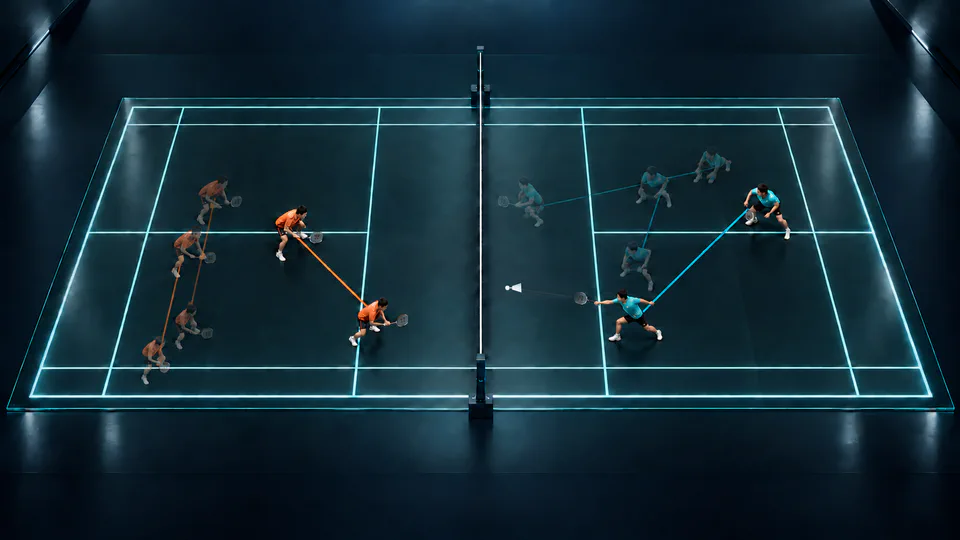 Tactical movement analysis in doubles badminton